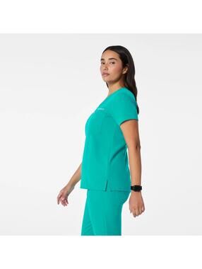 Figs Livingston High Waisted Basic Scrub Catarina Top Set Teal Size Women S NWT